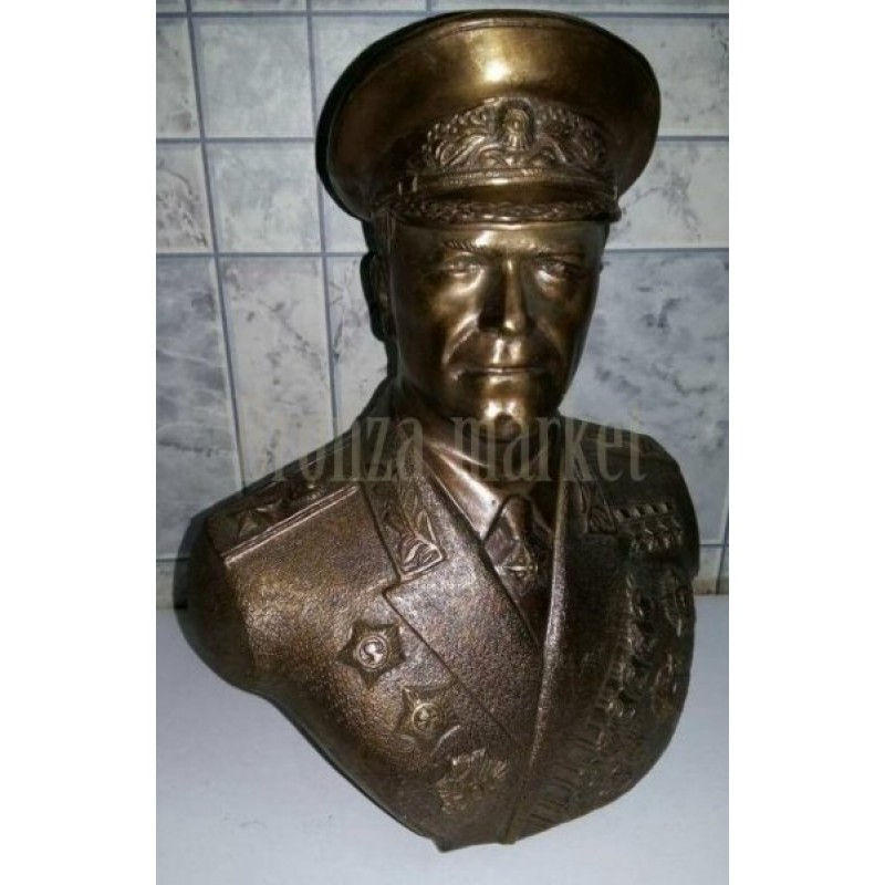 Бюст Жуков (Касли, бронза)