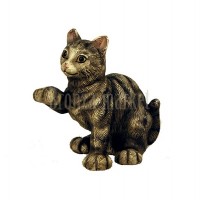 Статуэтка "Серенький котёнок (венка)"