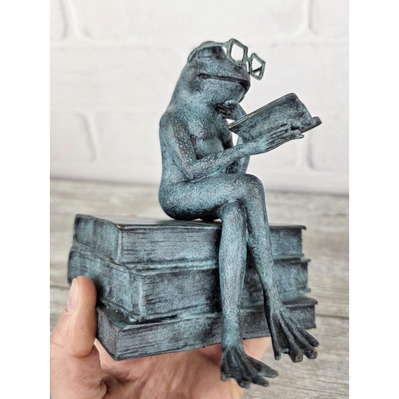 Лягушка читает книги