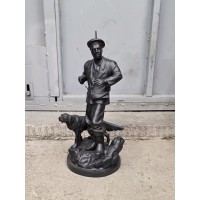 Статуэтка антикварная "Охотник с собакой (Касли, 1960г)"