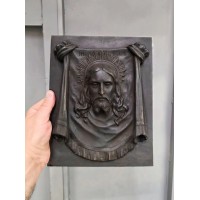 Статуэтка антикварная "Спас Нерукотворный (Касли, 1909г)" Статуэтка антикварная "Спас Нерукотворный (Касли, 1909г)"